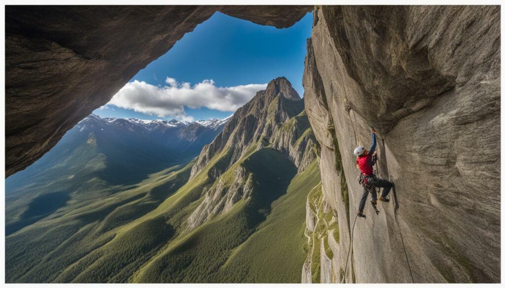 aventura en la escalada en roca