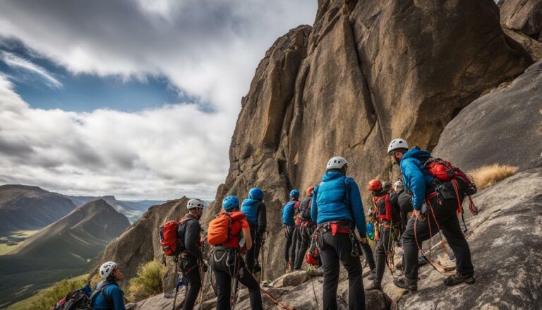 equipo de escalada