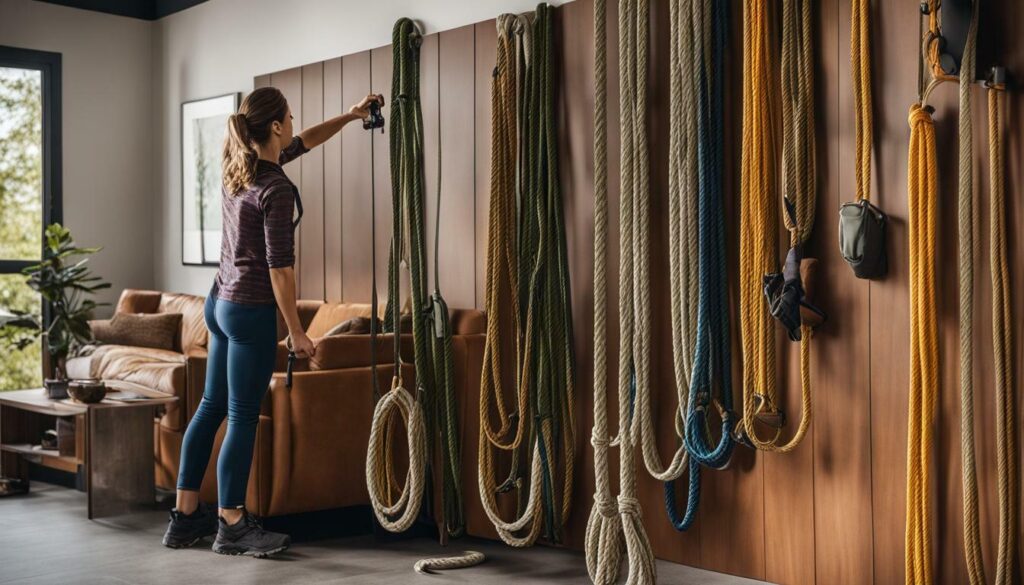 guardar cuerda de escalada en casa